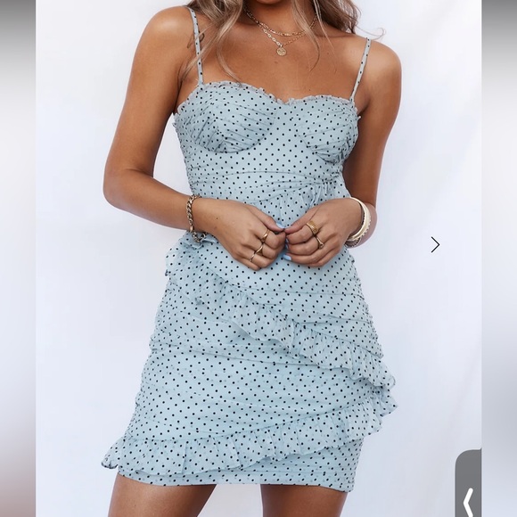 Polka Dot Ruffle Dress - Picture 2 of 7